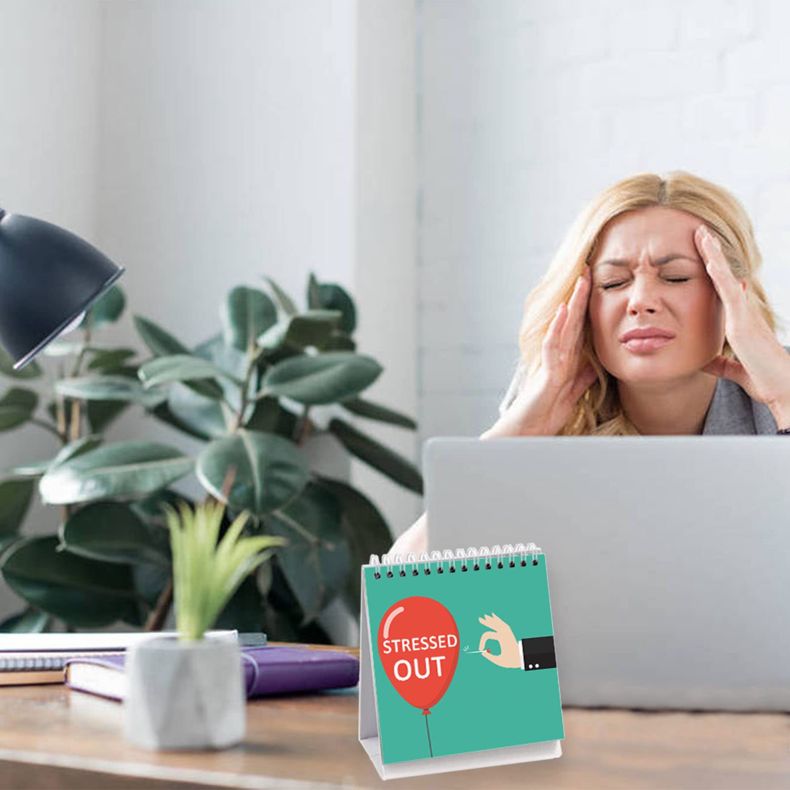 Funny Office Desk Sign with 30 Flip-Over Messages - Perfect Gift for Colleagues, Mother's Day, Father's Day & Christmas - 4.7