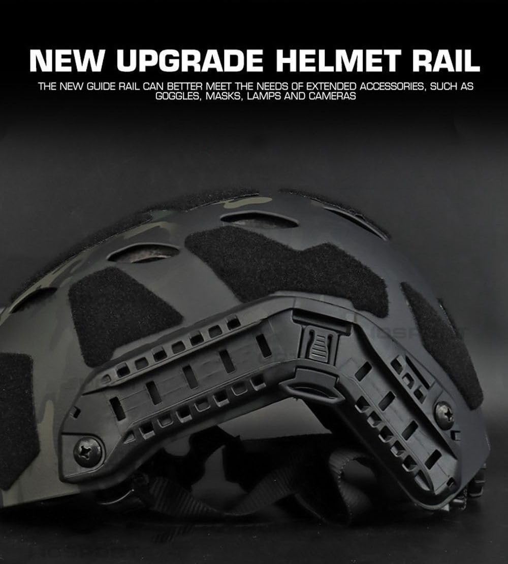 Military Tactical Helmet - Fast SF Super High Cut Helmet for Paintball & Airsoft | Lightweight Ballistic Protection | Outdoor Combat, Shooting Sports & Tactical Training Gear