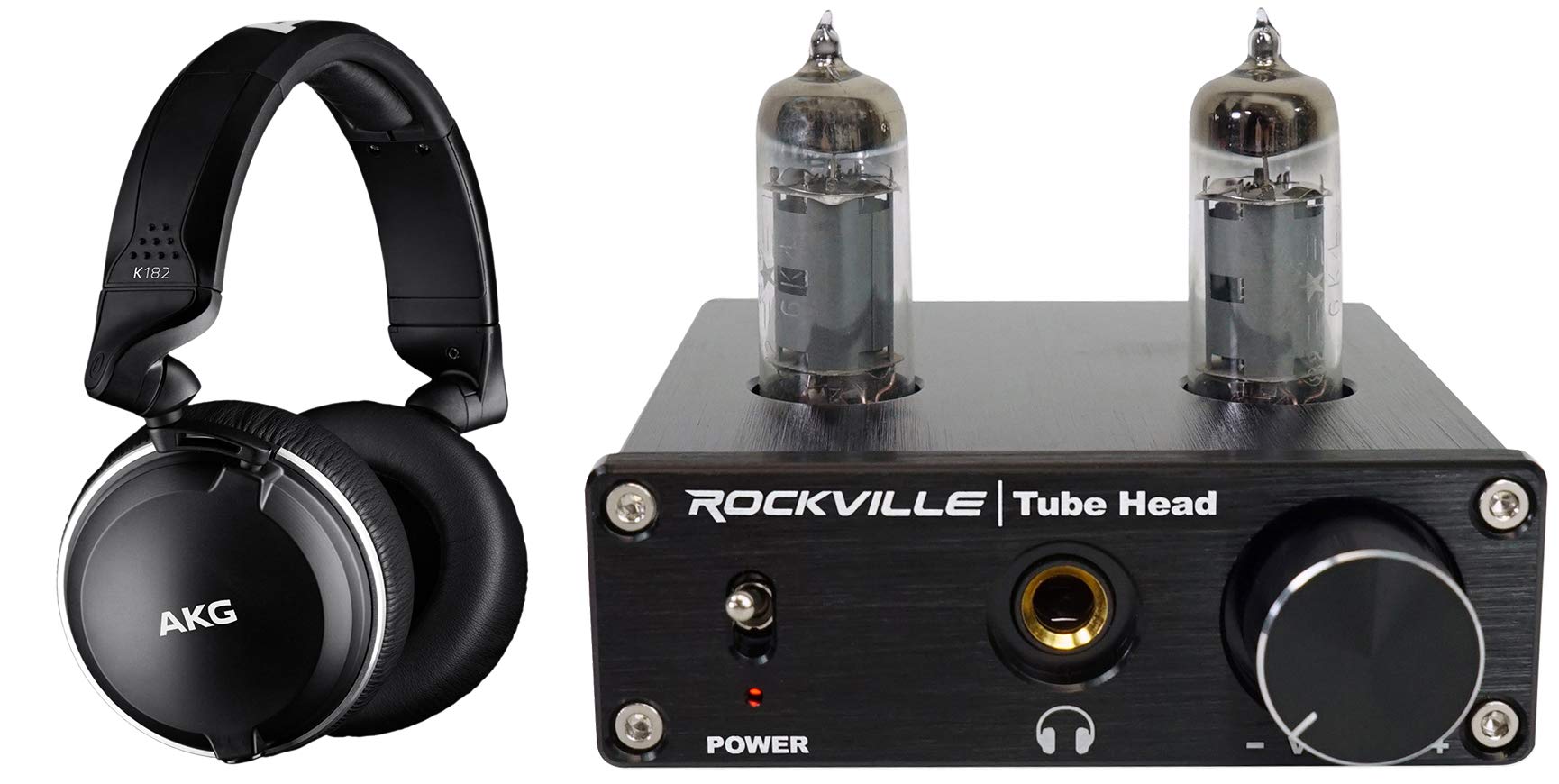 AKG K182 Closed-Back Studio Monitor Headphones with Tube Amplifier - Professional Recording, Mixing & Home Music Listening (Perfect for Studio, Podcasting & Audiophile Use)