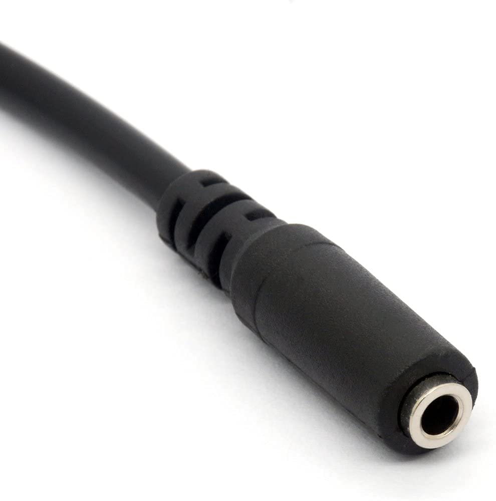 Mini USB Male to 3.5mm Female AUX Audio Adapter Cable - Compatible with Headphones, Microphones & Headsets - Perfect for Gaming, Podcasting & Conference Calls