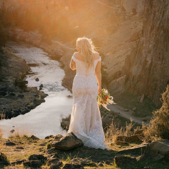 BHLDN Watters Quinley Wedding Gown - Elegant Lace Bridal Dress for Bride, Perfect for Beach, Garden & Formal Ceremonies