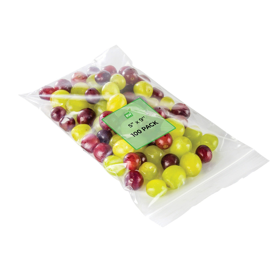 BPA Free Clear Plastic Zip Bags - 5 x 8 Inches, 100 Count Box | High Clarity Resealable Storage Bags for Food, Jewelry, Crafts & Office Supplies
