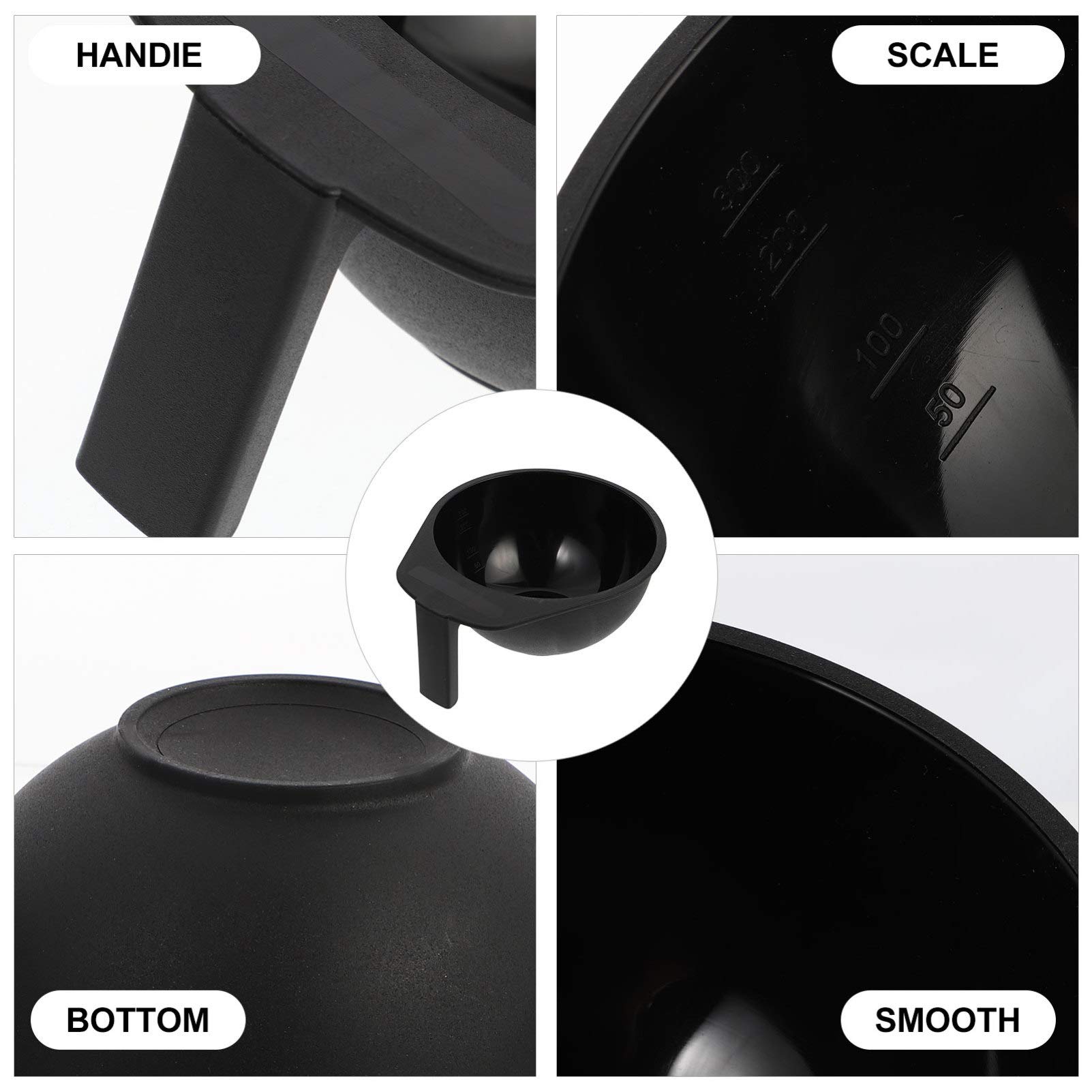 FRCOLOR 4PCS Plastic Hair Color Mixing Bowls - Professional Hair Dye Tint Bowls for DIY, Salon & Barber Use - Perfect for At-Home Hair Coloring & Professional Styling