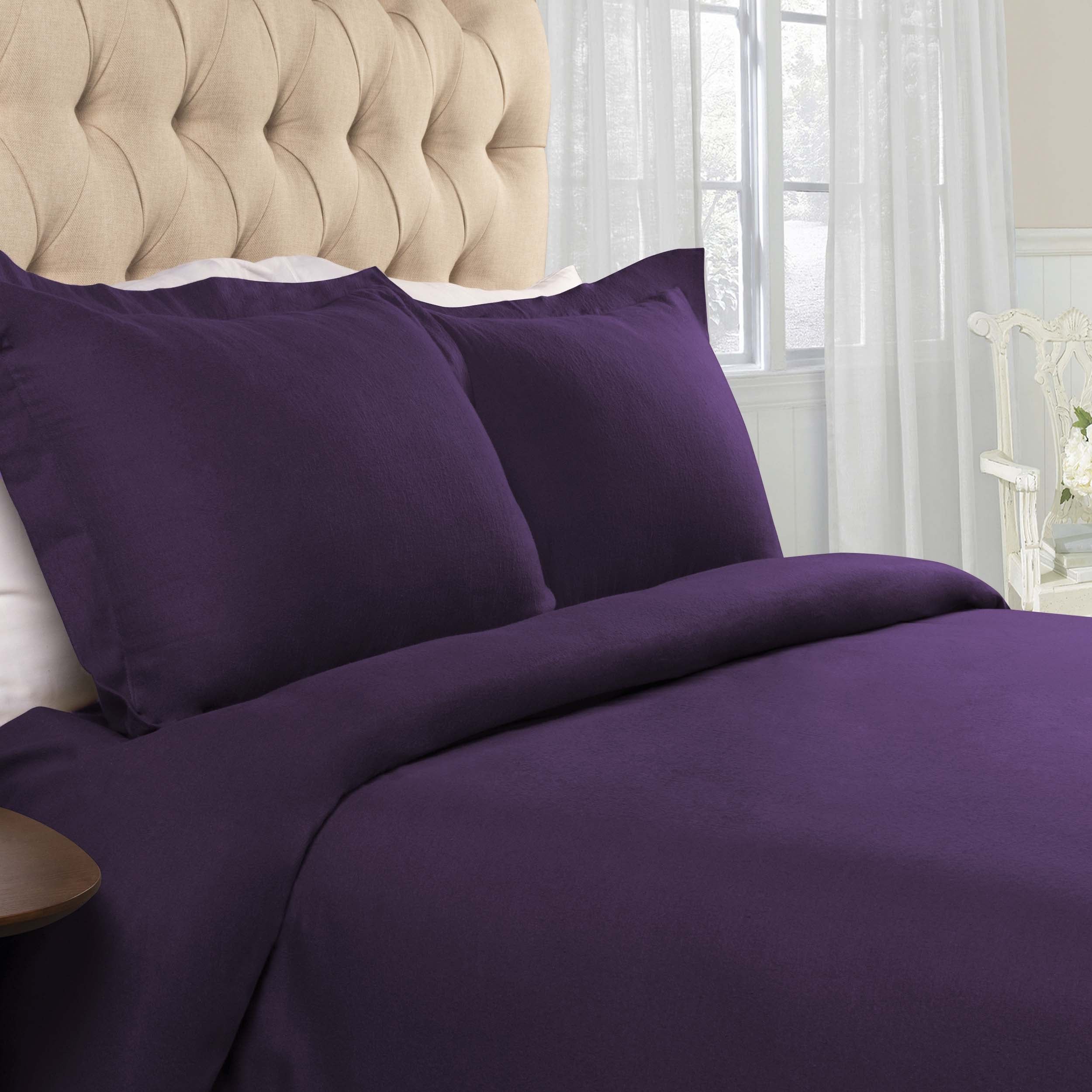 Premium 100% Cotton Flannel Duvet Cover Set - Soft & Cozy Bedding for Winter - Perfect for Master Bedroom, Guest Room & Cold Weather Comfort
