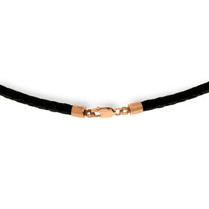 0.5 Carat 14K Solid Rose Gold Leather Key Necklace with Tanzanite - Elegant Jewelry Gift for Women, Perfect for Valentine's Day, Anniversary & Special Occasions