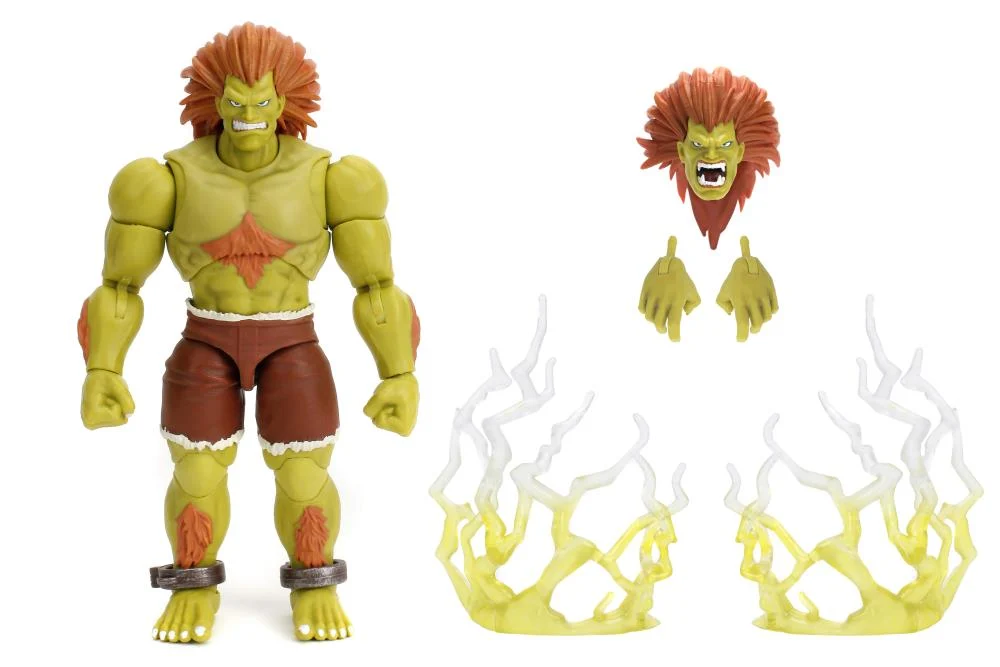 Jada Toys 1/12 Scale 6-Inch Ultra Street Fighter II: The Final Challengers Blanka Action Figure - Collectible Fighting Game Character for Display & Play