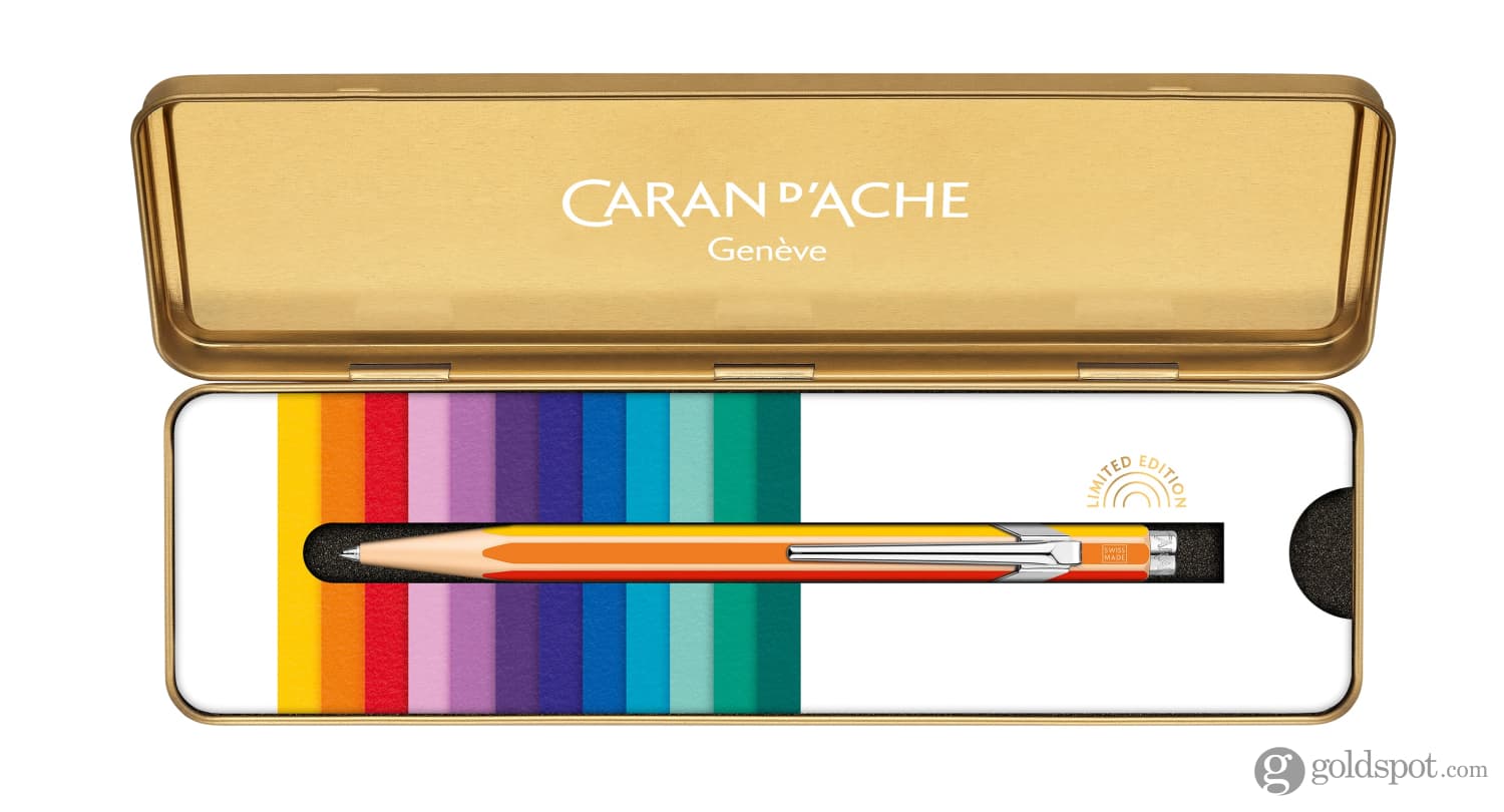 Caran D'ache 849 Color Treasure Ballpoint Pen Set - Vibrant Yellow, Red & Pink Ink Pens for Writing, Journaling & Gift Giving | Premium Swiss Made Pens for Office, School & Artistic Use