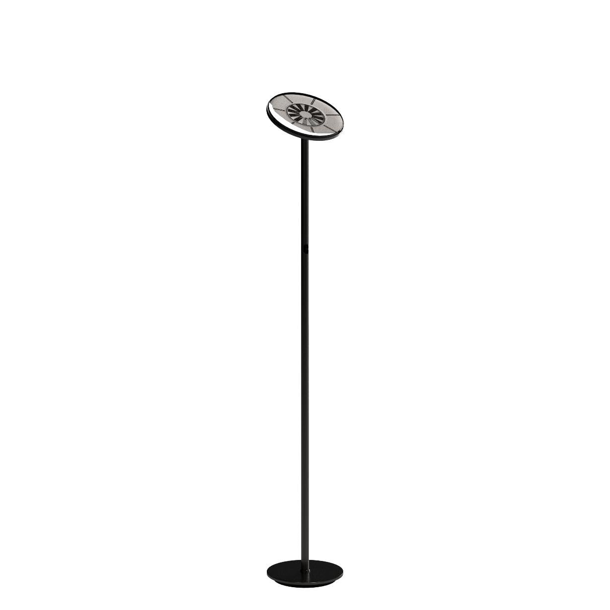 Brightech Sky LED Floor Lamp - Super Bright Dimmable Torchiere Standing Lamp for Living Room, Bedroom & Office - Brushed Nickel Finish - Perfect for Reading, Working & Ambient Lighting