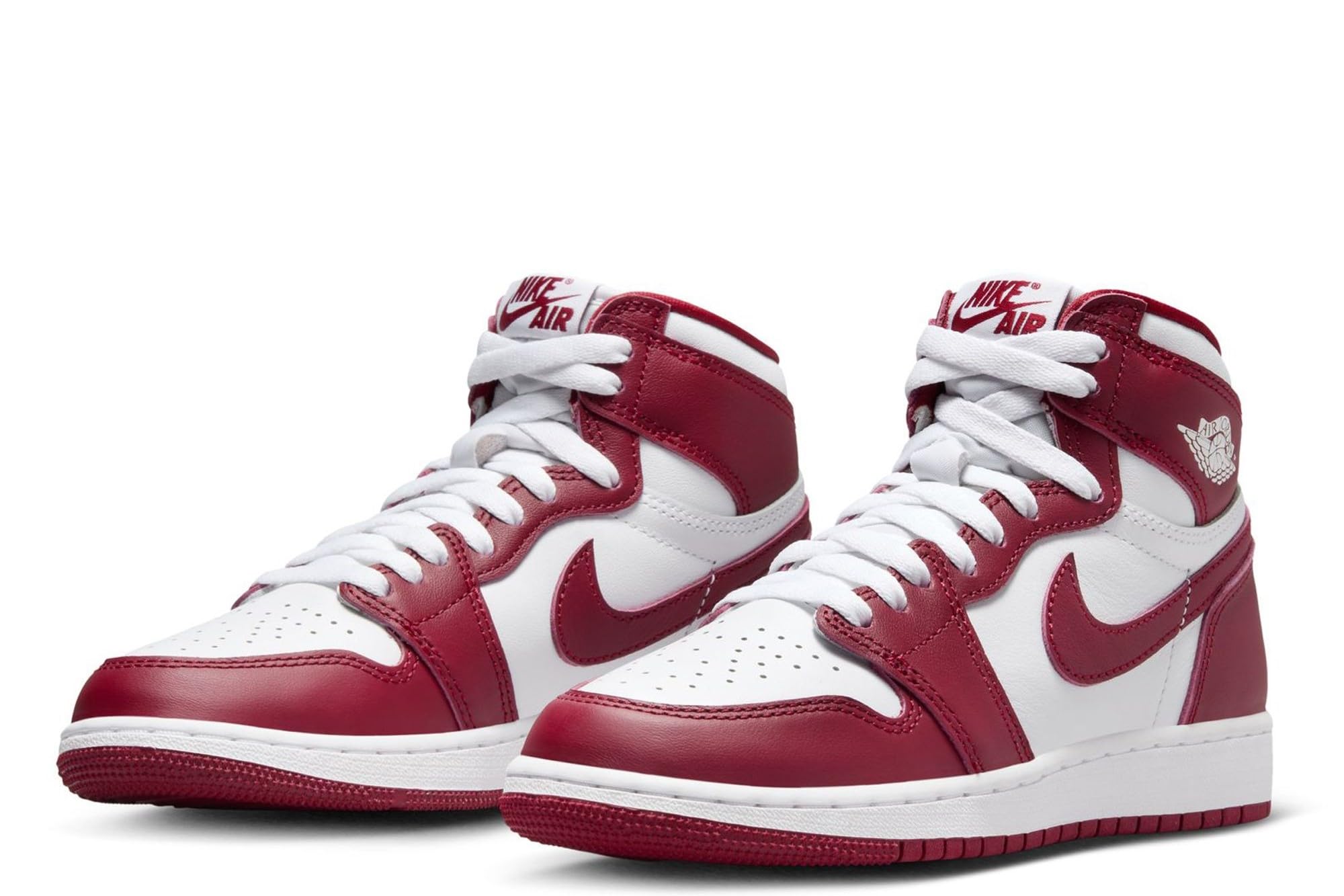 Jordan Retro High OG Artisanal Red White Team Red Big Kids Basketball Shoes (FD1437-160) - Size 5 - Perfect for School, Sports & Streetwear Fashion