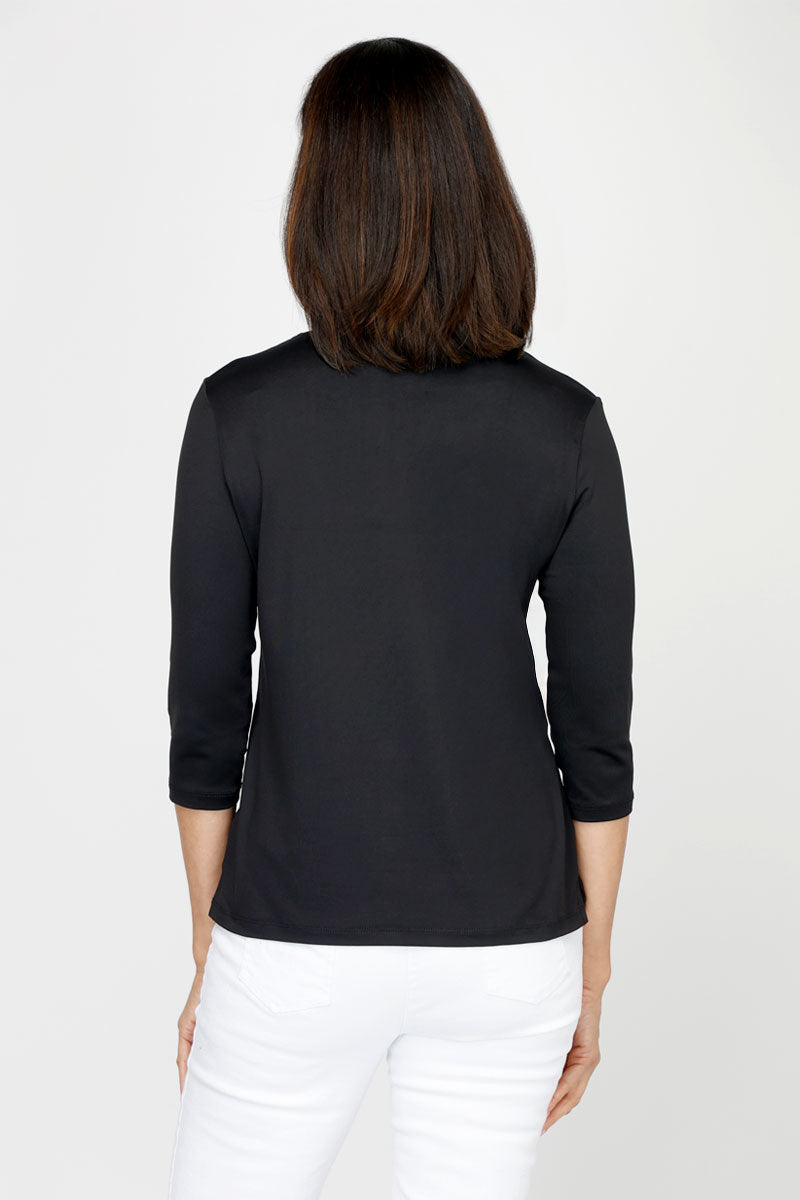 A'nue Ligne Women's Boxy 3/4 Sleeve Casual Tops - Stylish Loose Fit Blouse for Work, Office & Everyday Wear