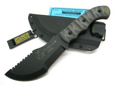 TOPS Tom Brown Tracker Survival Knife - High Carbon Steel Blade with Rocky Mountain Tread Handle - Ideal for Camping, Hunting, and Outdoor Adventures