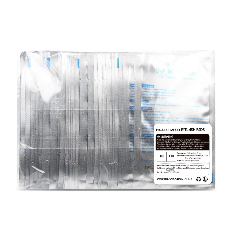 50 Pairs Blue Eyelash Extension Under Eye Gel Pads - Lint Free Lash Patches for Professional Salon & DIY Use - Perfect for Eyelash Extensions, Lash Lifts & Tinting
