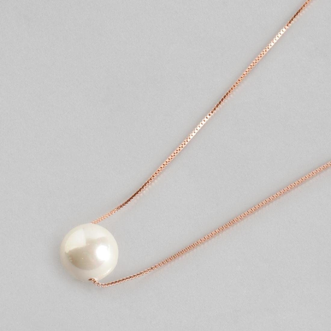 ZAVYA Rose Gold Plated Freshwater Pearl 925 Sterling Silver Jewelry Set with Chain - Necklace, Bracelet & Earrings Trio - Authentic Gift with Certificate (CJS 10013) for Weddings, Anniversaries & Special Occasions