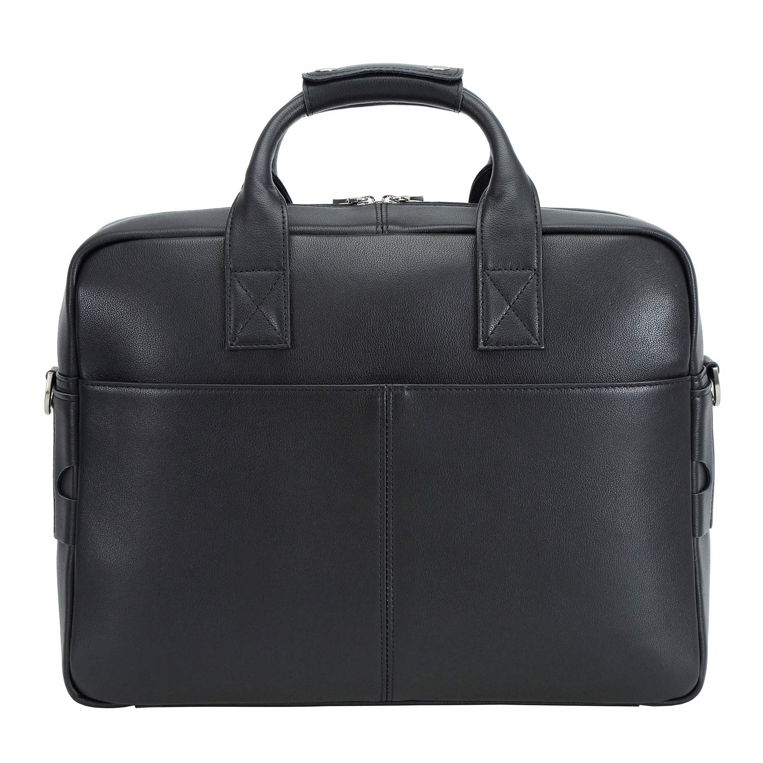 Polare Genuine Leather Briefcase for Men - Professional Business Travel Messenger Bag with YKK Metal Zipper - Fits 15.6 Inch Laptop - Perfect for Office, Commuting & Business Trips