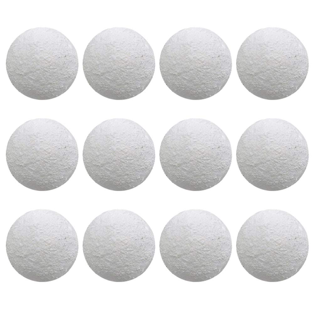 NUOBESTY 12pcs White Christmas Snowball Ornaments - Shatterproof Foam Ball Decorations for Xmas Tree, Holiday Party & Home Decoration | Perfect for Indoor & Outdoor Christmas Decor