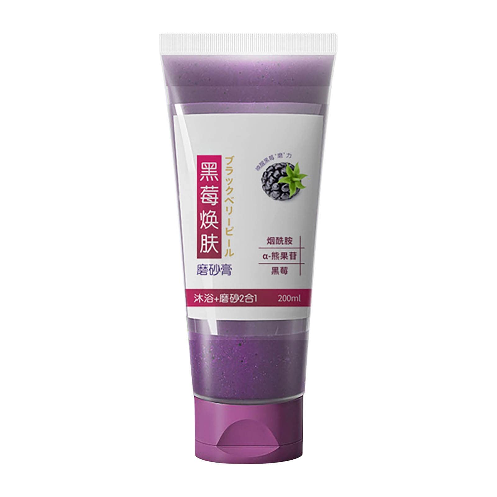 Whitening Body Scrub for Exfoliation & Smooth Skin - Fragrant Fruit Scrub for Keratosis Pilaris (Chicken Skin) Treatment - 200ml Body Milk with Hair Oil Mix - Perfect for Spa Day & At-Home Skincare Routine