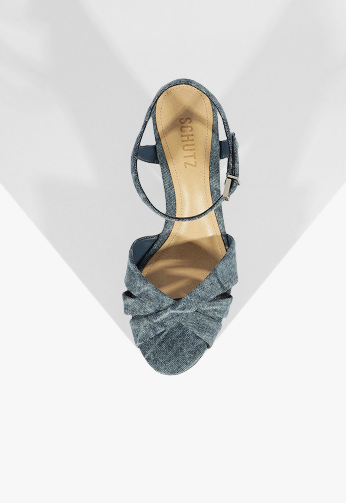 Keefa Women's Denim Sandals with 2.5 Inch Heel - Comfortable High Heel Sandals for Summer, Beach, and Casual Outings