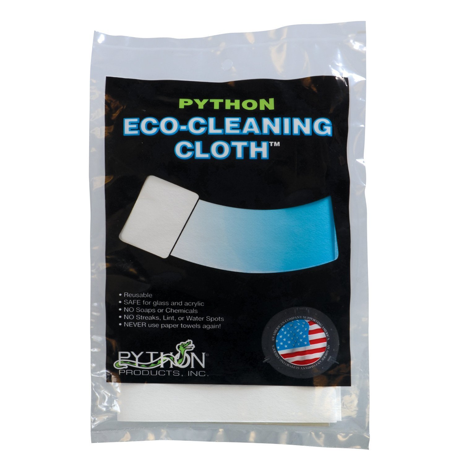Python Eco-Friendly Cleaning Cloth - Microfiber Reusable Washable Towels for Kitchen, Bathroom, Car & Glass - Super Absorbent & Lint-Free