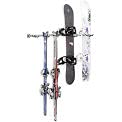 Heavy Duty Monkey Bar Storage Rack for Ski and Snowboard - Wall Mounted Gear Organizer for Winter Sports Equipment in Garage, Basement or Cabin