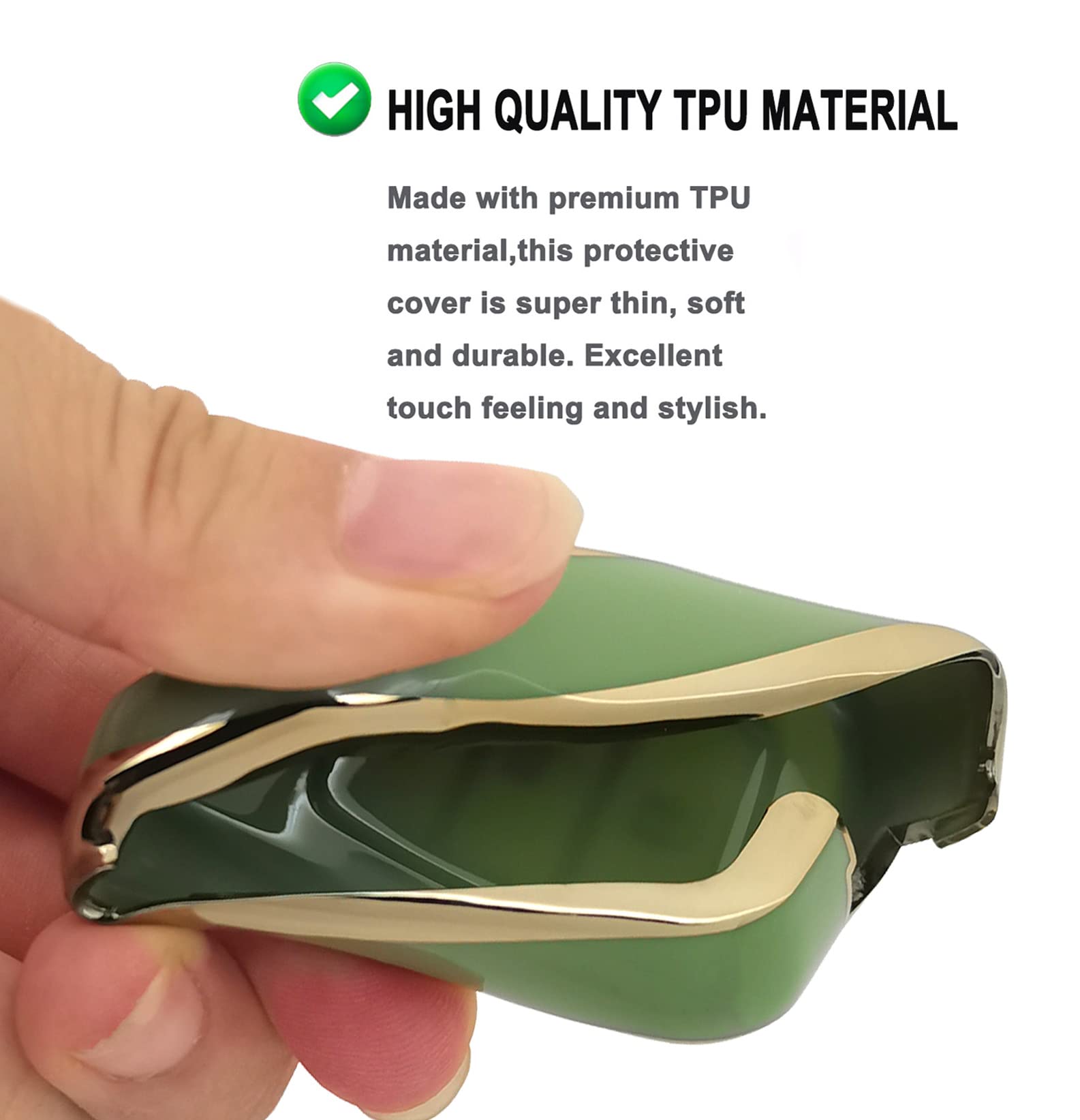Premium Key Fob Cover Case for Honda Accord Civic CR-V HR-V - Durable Remote Key Holder Skin Protector & Keyless Entry Sleeve Accessories (Green) - Perfect for Car Key Protection & Daily Use