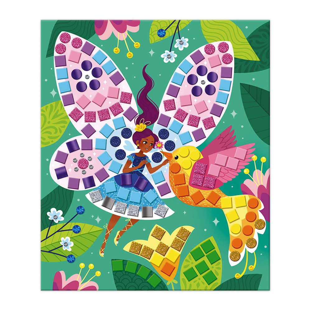 Princesses and Fairies Mosaics Art Set for Kids - DIY Creative Craft Kit for Birthday Parties & Preschool Learning Activities