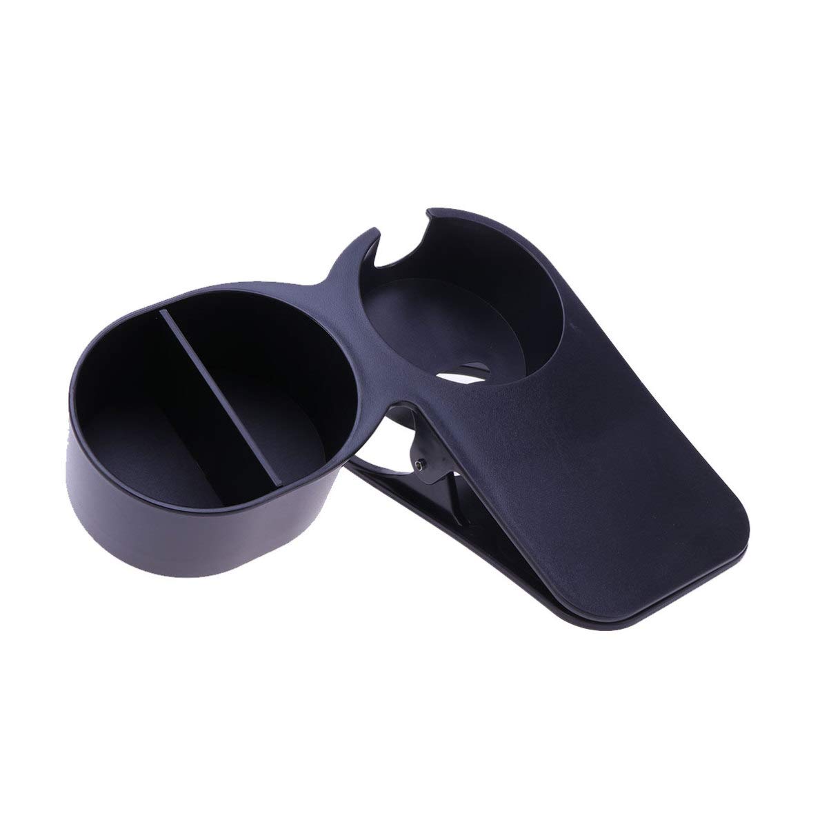 UPKOCH Clip On Cup Holder - Adjustable Drink Beverage Mug Organizer for Desk, Table, Car, Office & Home - Perfect for Coffee, Tea, Soda & Water Bottles (Black) - Ideal for Workstations, Study Tables & Vehicle Use
