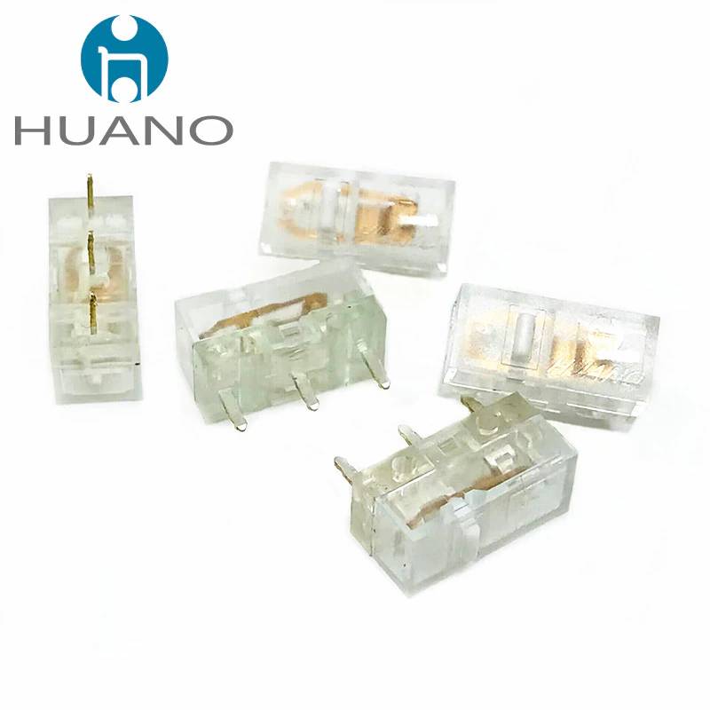 Huano Transparent Crystal Shell White Dot Switches - Mechanical Keyboard Switches for Gaming, Typing & Office Use - Perfect for PC, Laptop & Custom Keyboards