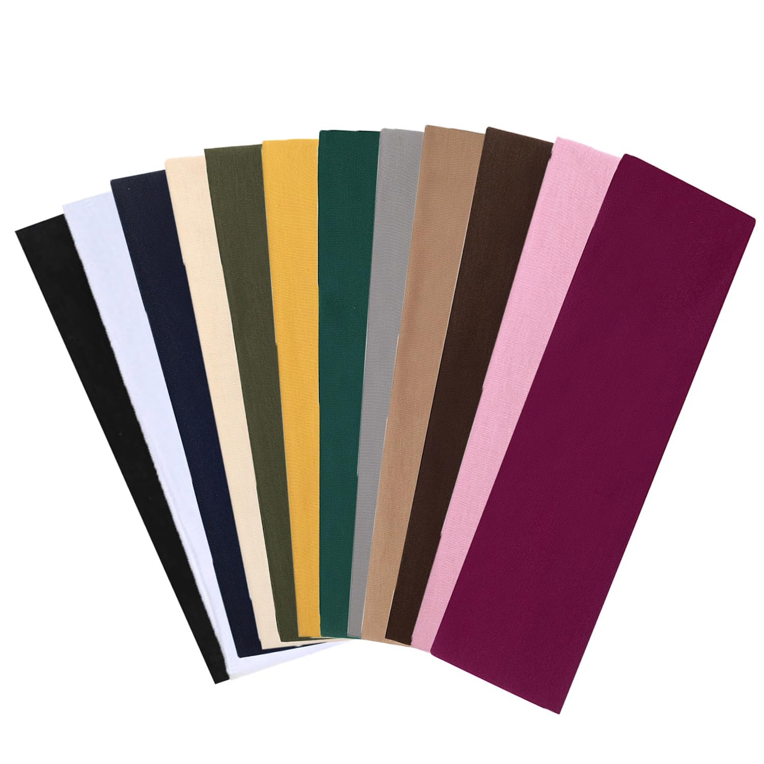 12PCS Non-Slip Headbands for Women - Soft Cotton Stretchy Sports Hair Bands for Yoga, Workout, Running & Exercise - Fashionable Elastic Hair Accessories for Women & Girls (Great for Gym, Sports & Daily Wear)