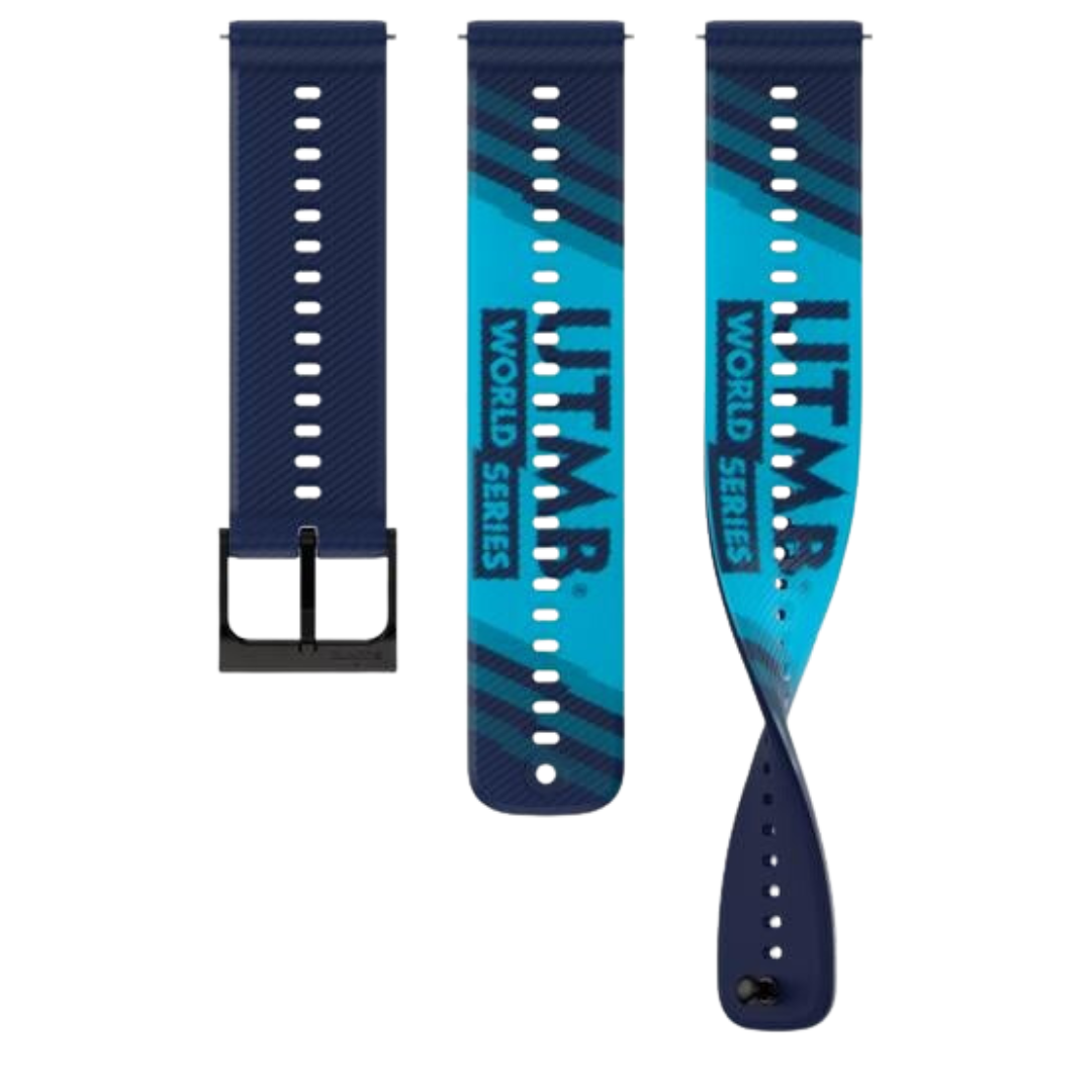 Suunto 22mm Athletic 6 Silicone Watch Band - UTMB World Series Limited Edition Strap for Running, Hiking & Outdoor Sports