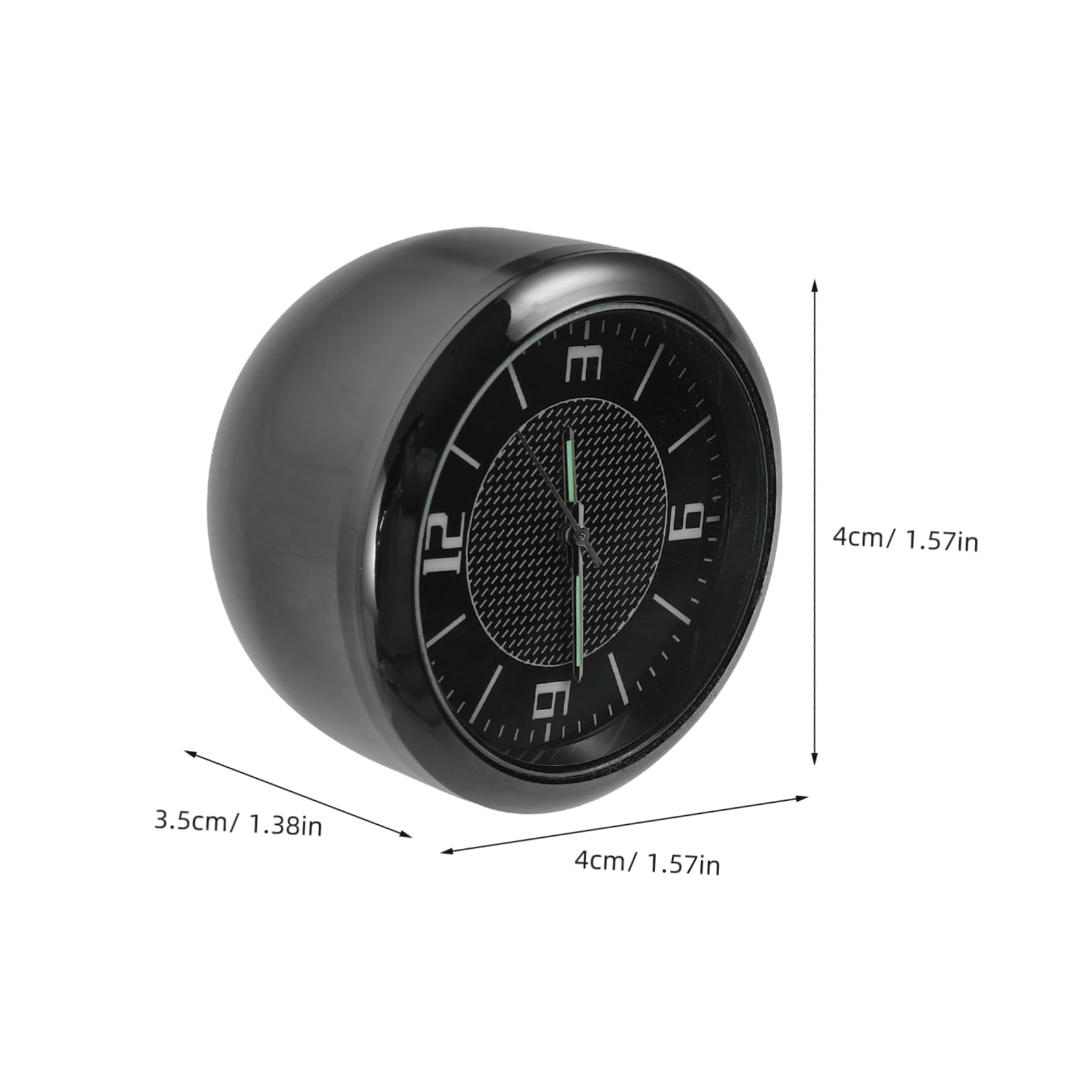 Car Dashboard Clock - Mini Auto Stick-On Metal Clock for Truck Interior, Nightstand, and Small Spaces, Perfect for Vehicles and Home Use