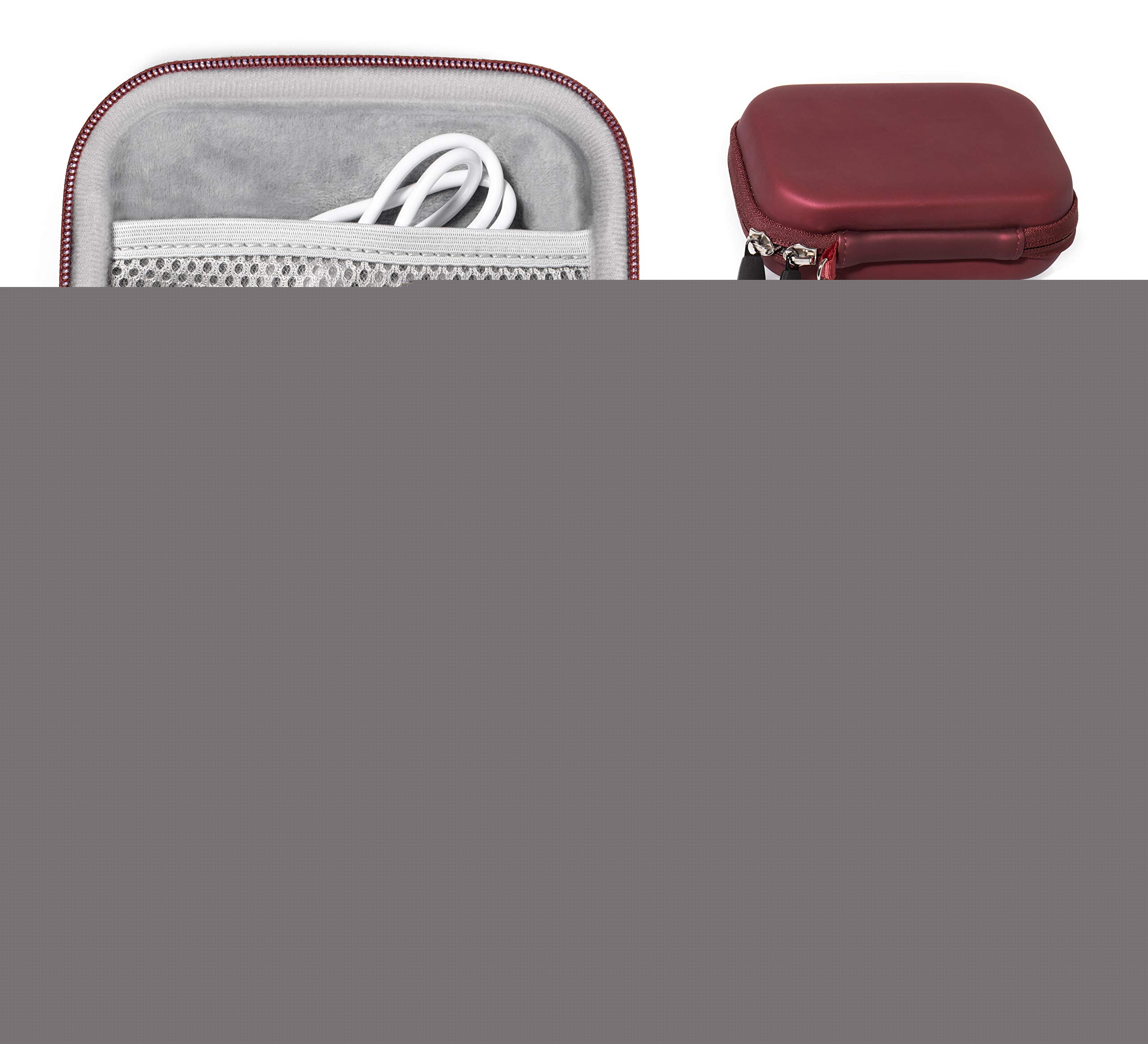 GETGEAR Protective Case for Canon IVY Mini CLIQ, CLIQ+, CLIQ 2, CLIQ+2, KODAK Mini Shot & HP Sprocket (1st/2nd Gen) Instant Camera Printers - Burgundy Red - Travel-Friendly Photo Printer Accessory for Vacation & Party Use