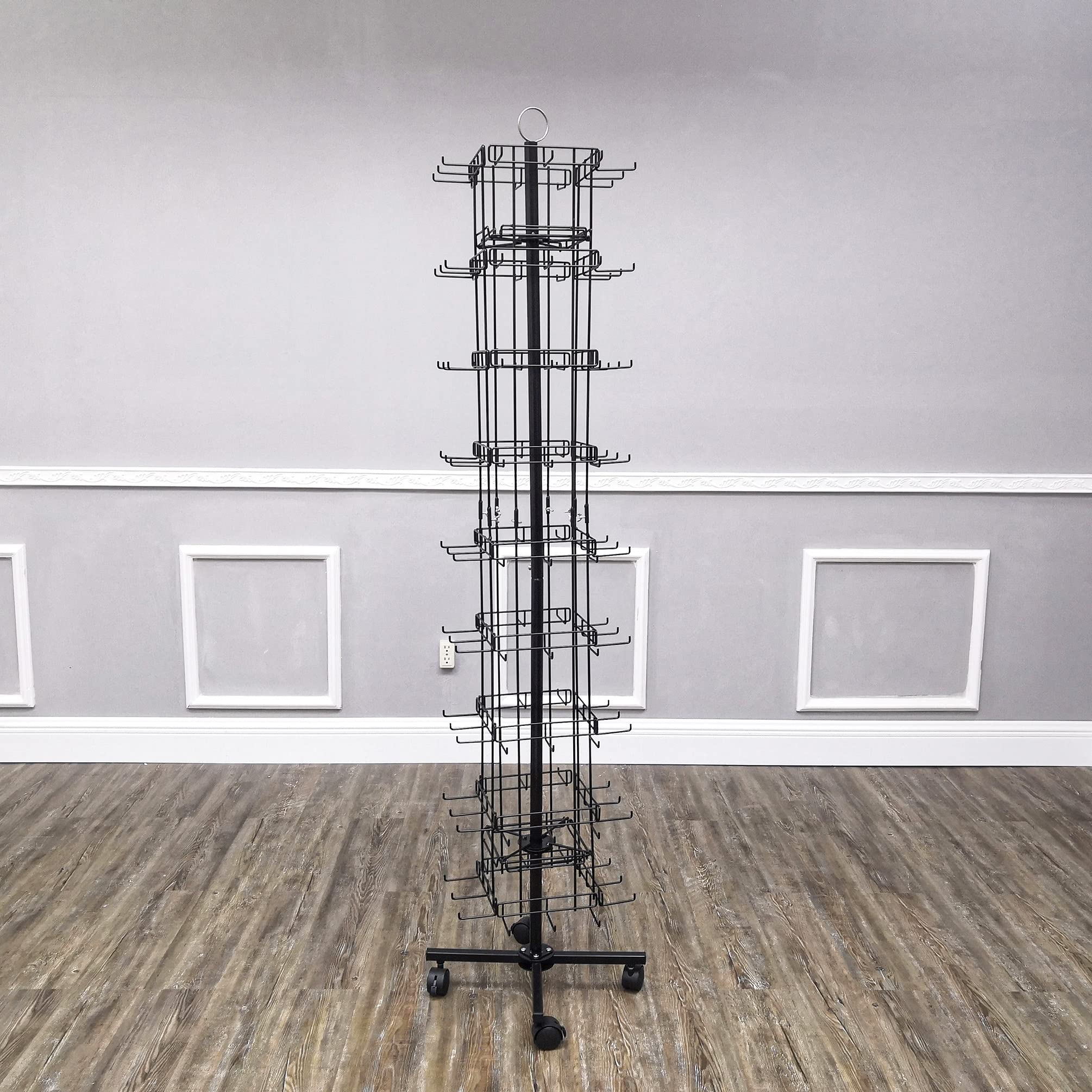 FixtureDisplays® Keychain Souvenir Rack - Wire Display Stand for Retail Stores, Mobile Countertop Organizer (15394-NEW-NPF) - Perfect for Gift Shops, Convenience Stores and Trade Show Displays