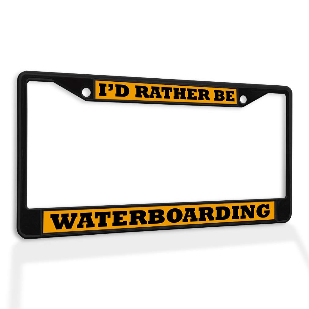 Premium Metal Insert License Plate Frame - Weatherproof Car Accessories with 2 Holes & Solid Insert (Black) - Perfect for Car Enthusiasts & Outdoor Vehicle Protection