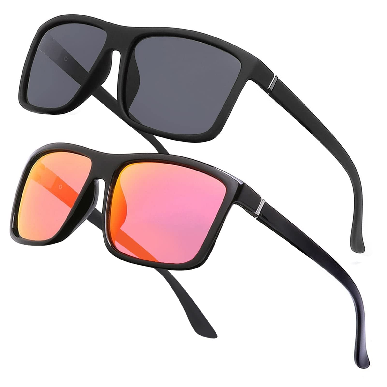 NIEEPA Men's Polarized Sports Sunglasses UV400 Protection Square Frame NP1007 for Running, Cycling & Outdoor Activities