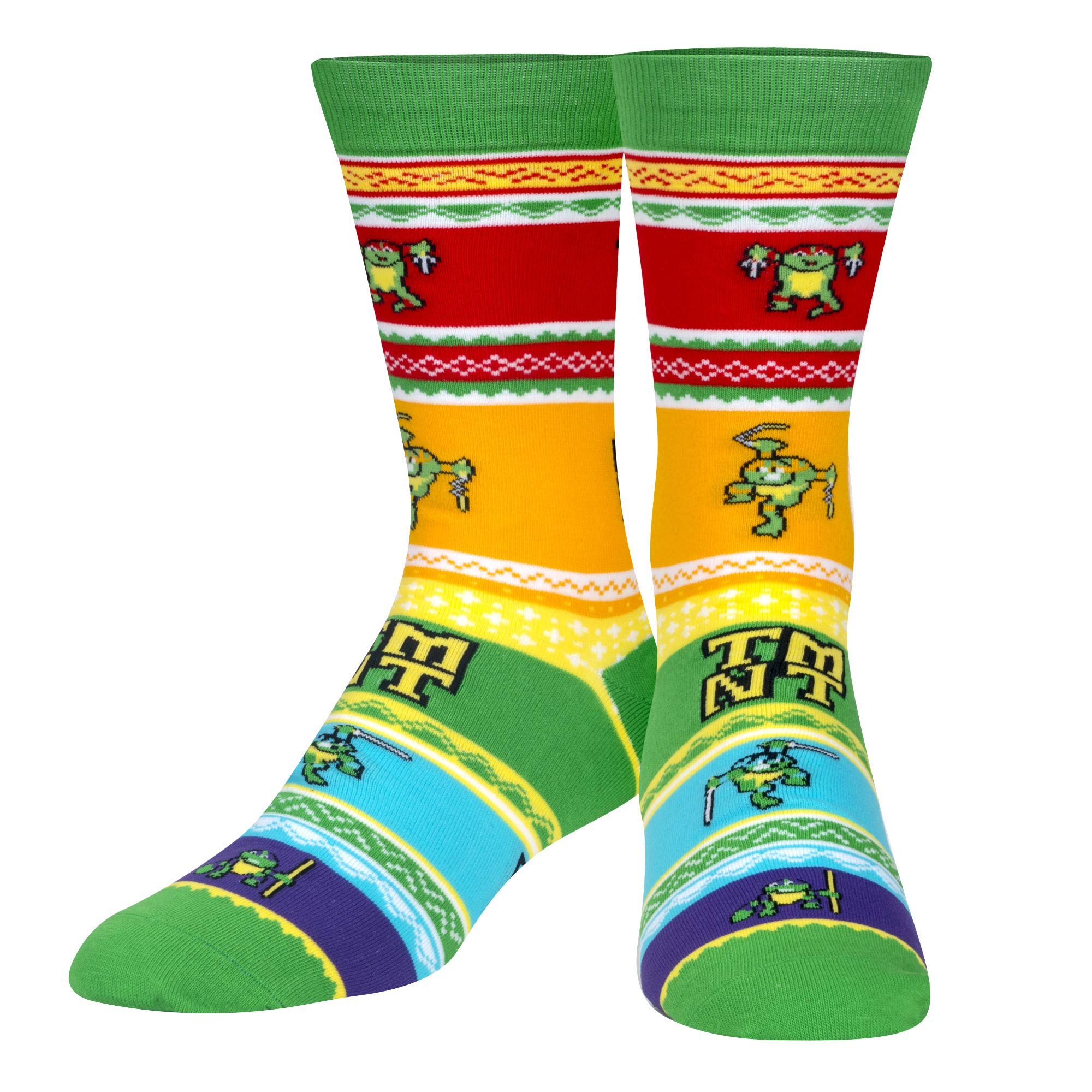 Cool Novelty Crew Dress Socks for Men - Cartoon Character Collection (TMNT, SpongeBob, South Park) - Perfect for Cosplay, Gifts & Casual Wear