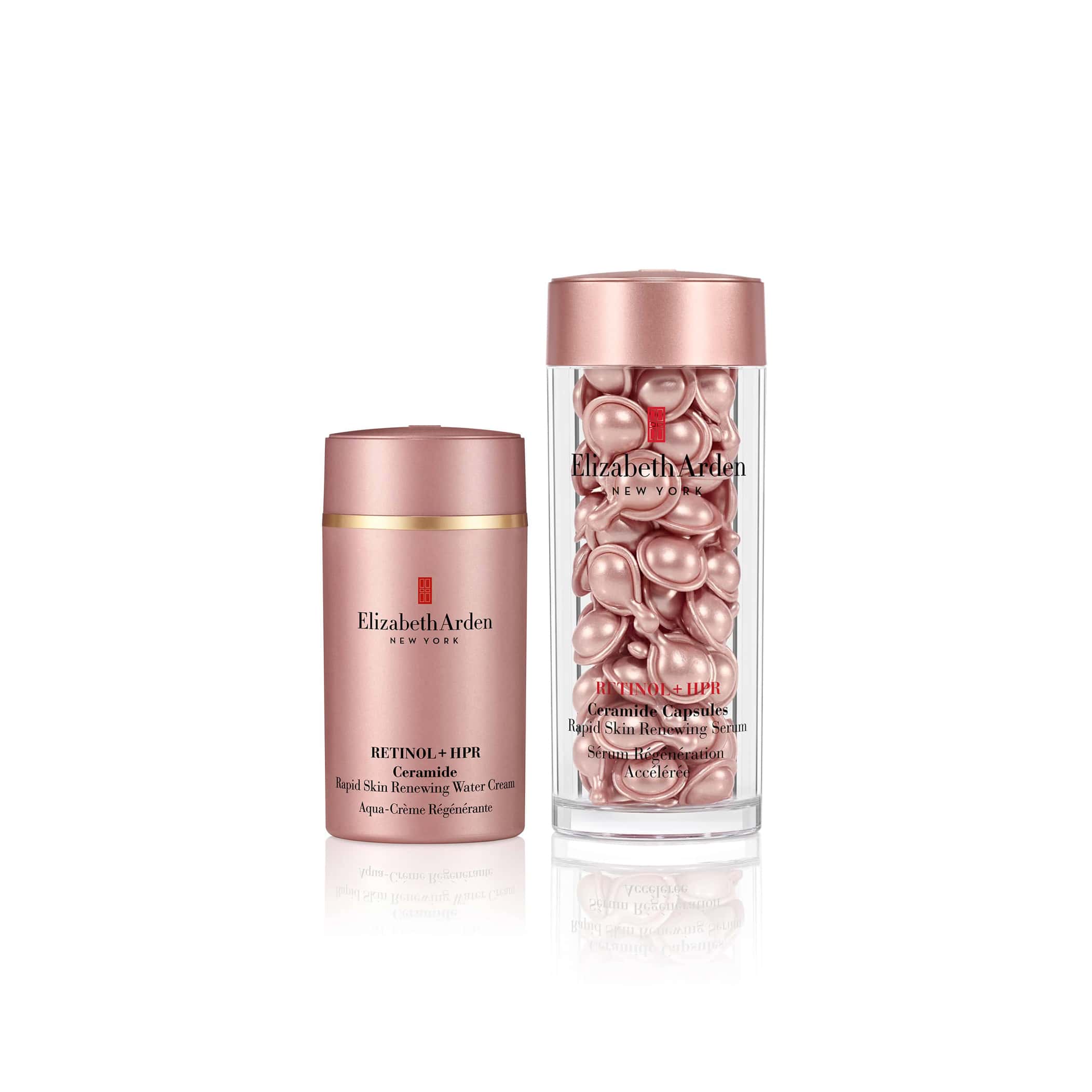 Retinol + HPR Ceramide Capsule & Water Cream Set - Anti-Aging Skincare Duo for Wrinkles & Hydration | Day & Night Moisturizing Routine
