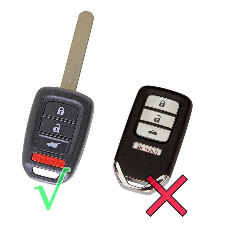 Honda Remote Key Case Holder 4 Button Silicone Rubber Cover Key Protector for Honda Accord Civic CRV Element Pilot - Durable Protection for Car Keys, Perfect for Daily Use and Travel