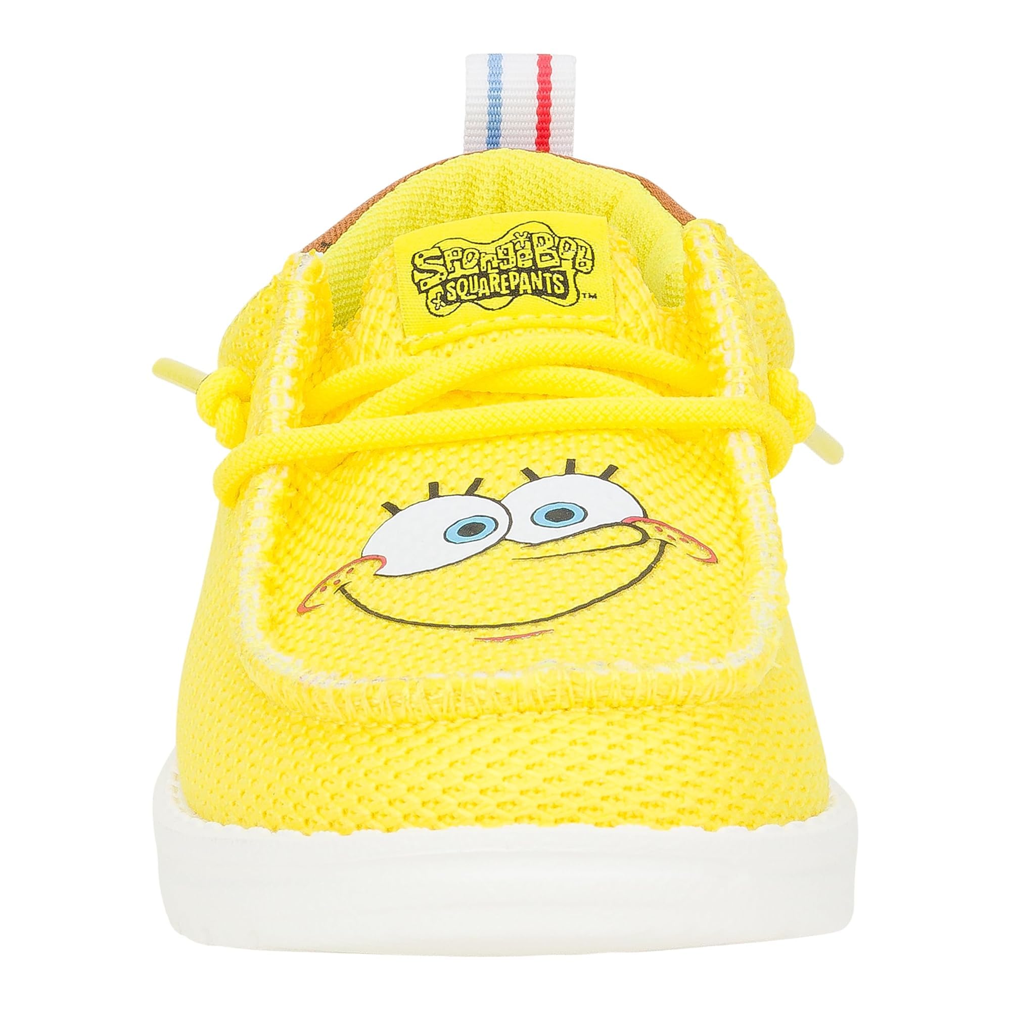 Hey Dude Boys Wally Funk Spongebob Slip-On Shoes - Lightweight Comfortable Sneakers for Kids & Little Big Kids - Perfect for School, Play & Everyday Wear