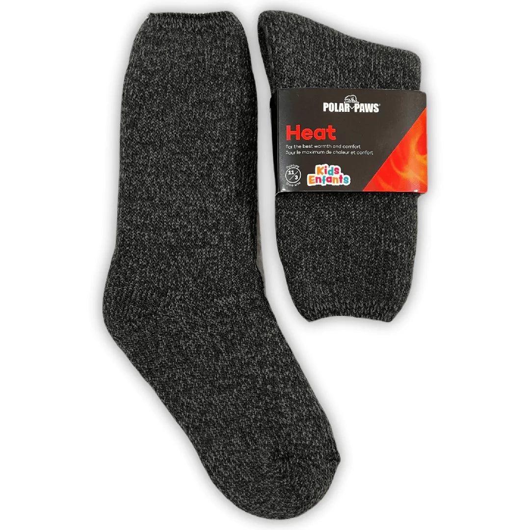 **Kids' Brushed Thermal Socks - Single Pair for Shoe Size 11-3 | Warm Winter Socks for Boys & Girls - Perfect for School, Outdoor Play & Cold Weather**