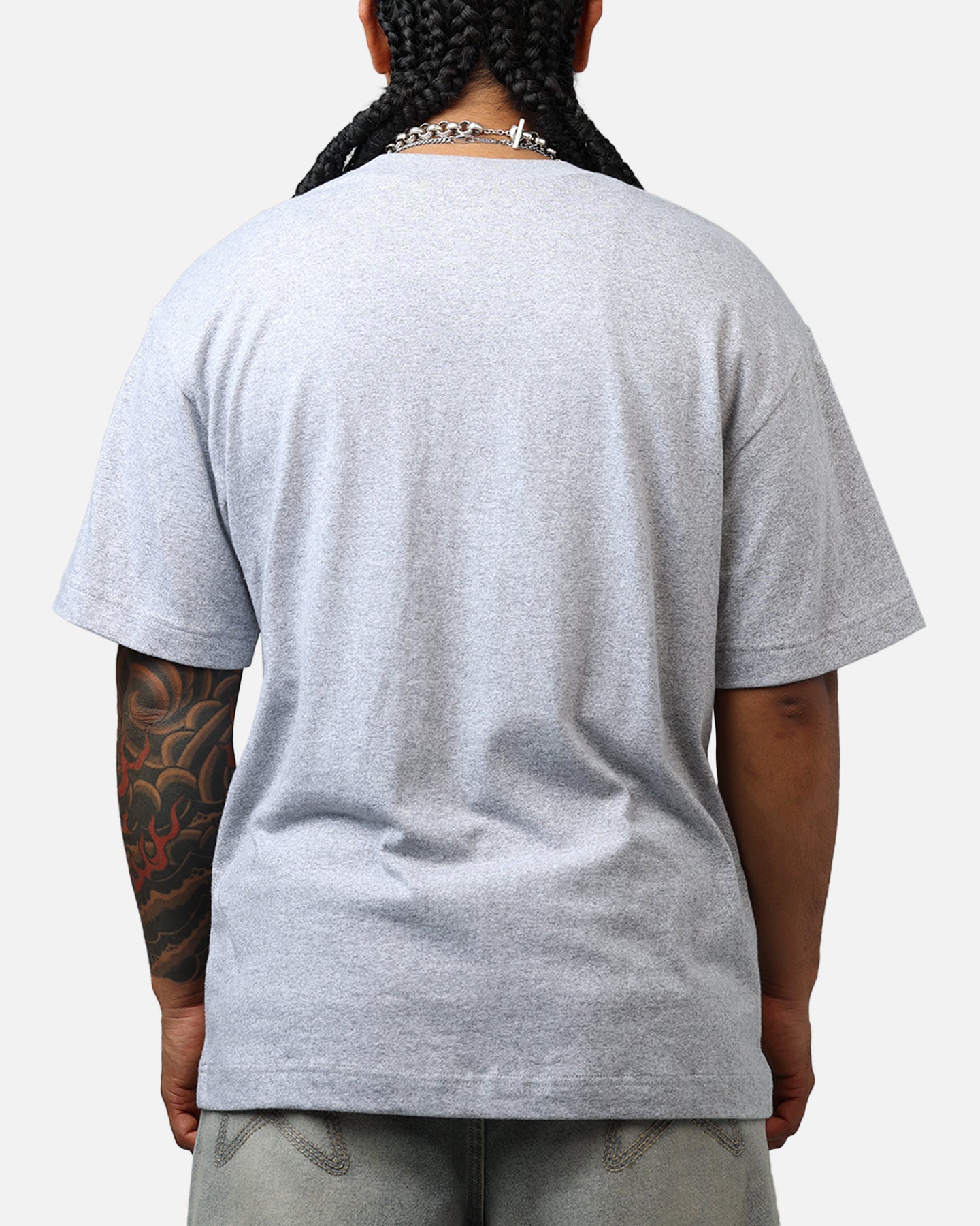 New York Yankees 47 Brand Stack T-Shirt - Grey | Men's Baseball Fan Apparel for Games & Casual Wear