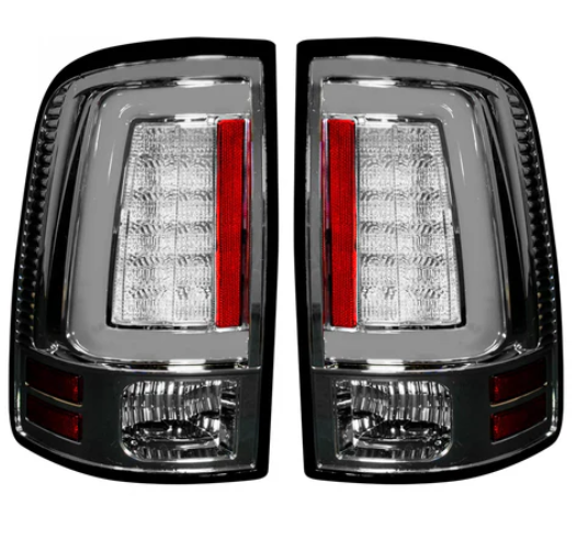 Dodge RAM 1500 Classic 2009-2024 LED Tail Lights - Clear Lens OLED Replacement for OEM Halogen - Perfect for Night Driving & Enhanced Visibility