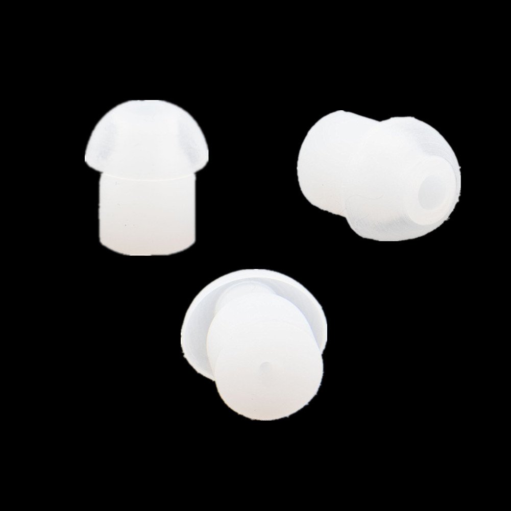 Lsgoodcare 20Pack White Silicone Rubber Replacement Mushroom Earbud Tips - Compatible with Motorola, Kenwood, Icom, Yaesu, Baofeng, HYT, Midland & Cobra Radios - Perfect for Surveillance, Security, Communication & Two-Way Radio Headsets