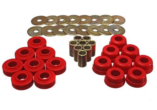 Energy Suspension 3.4126R Body Mount Kit with Hardware for GM Trucks & SUVs - Durable Polyurethane Bushings for Smooth Ride & Reduced Vibration - Perfect for Off-Roading, Towing & Daily Driving