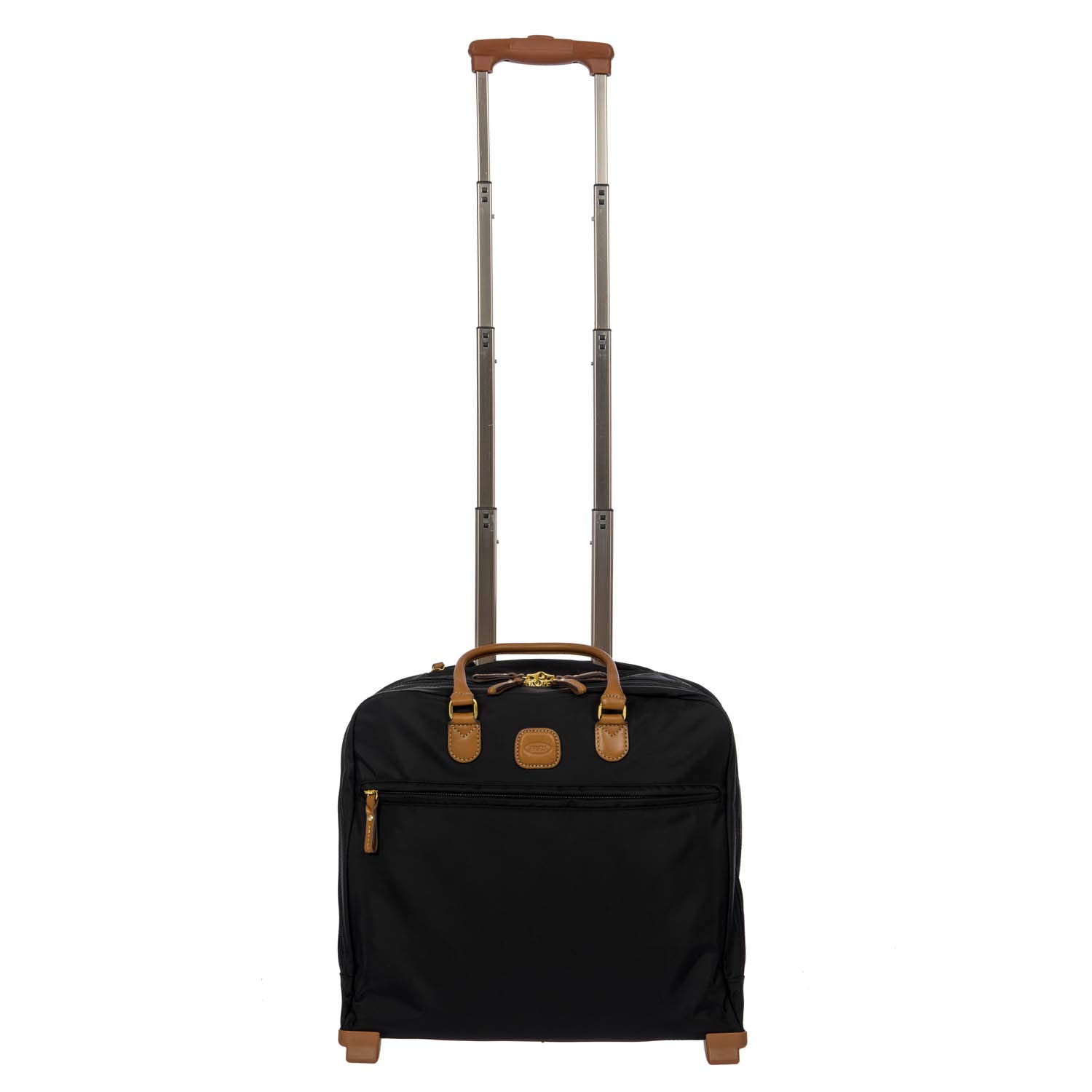 Bric's X-Bag X-Travel 2.0 Pilot Rolling Carry On Luggage - 14 x 15.5 Inch Business Laptop Bag for Air Travel - Black Premium Cabin Suitcase for Business Trips & Weekend Getaways