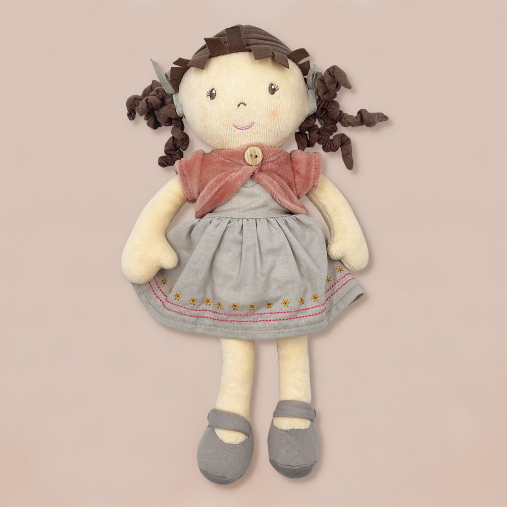Organic Cotton Rag Doll - Emma | Handmade Soft Plush Toy for Kids | Perfect for Playtime, Nursery Decor & Gift Giving