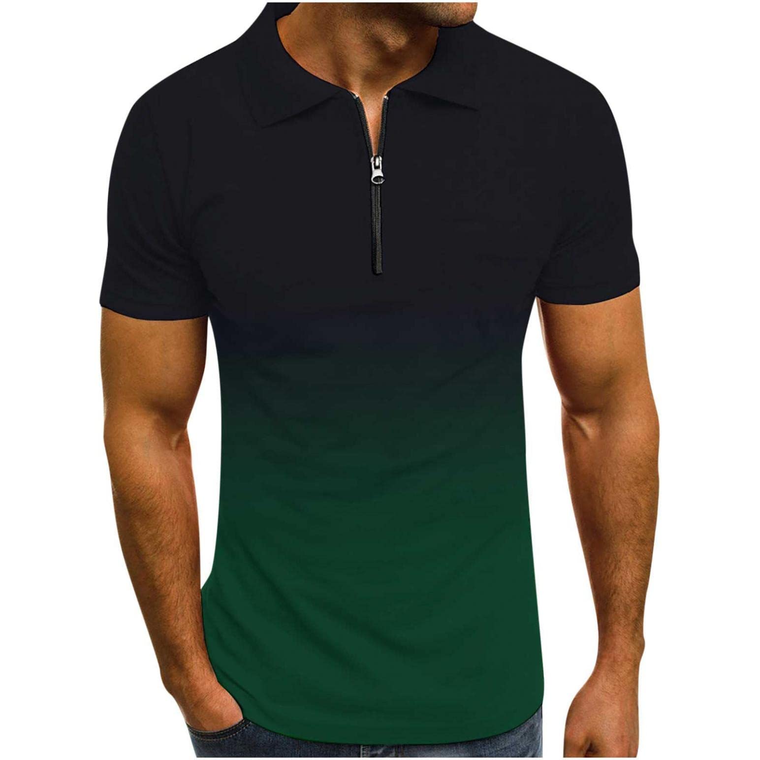 Men's Polo T-Shirts - Comfortable Crew Neck & Short Sleeve Casual Shirts for Workout, Gym & Everyday Wear | Breathable Cotton Henley Tees for Men