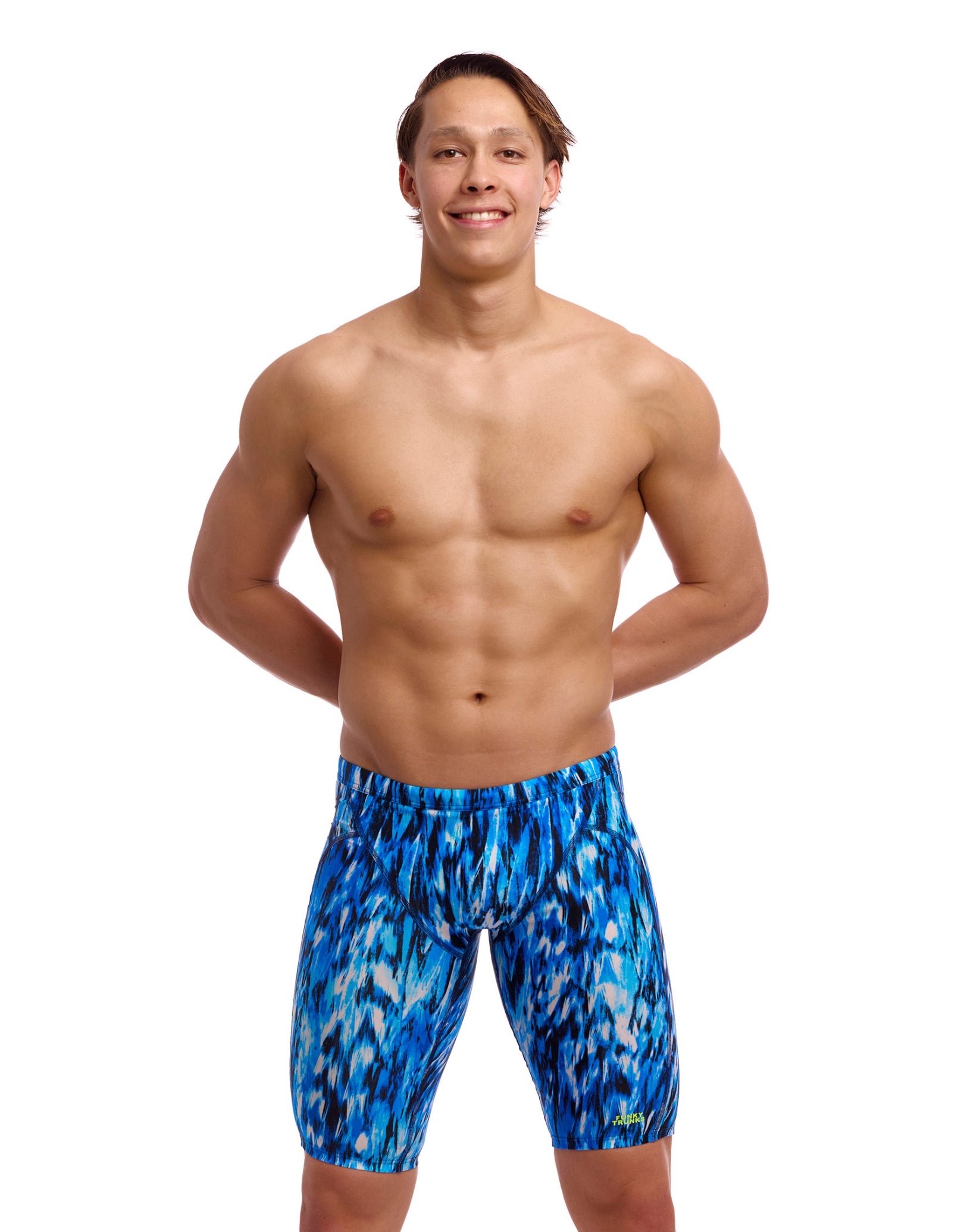 Wing Streak Swim Training Jammer - High Performance Competitive Swimwear for Men & Boys | Perfect for Lap Swimming, Swim Training & Water Sports (Blue)