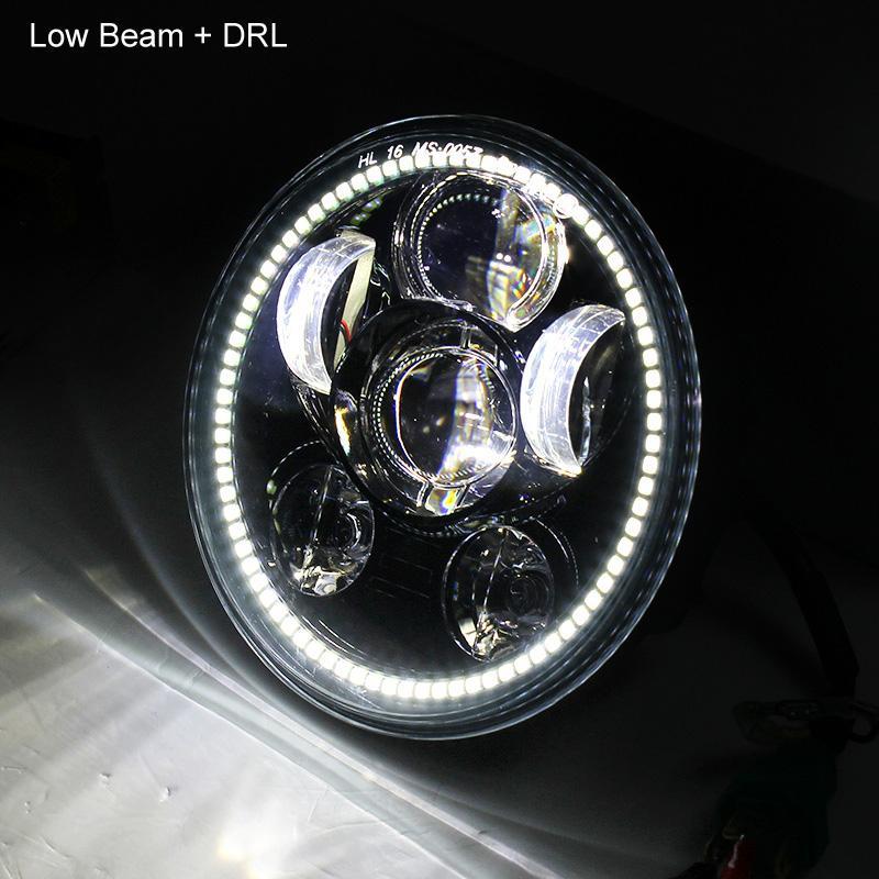 Eagle Lights 5 3/4 Inch LED Headlight with Halo Ring for 2010-Present Honda Fury, Sabre, Stateline & Interstate VT1300 Motorcycles - High Visibility for Night Riding and Custom Bike Upgrades