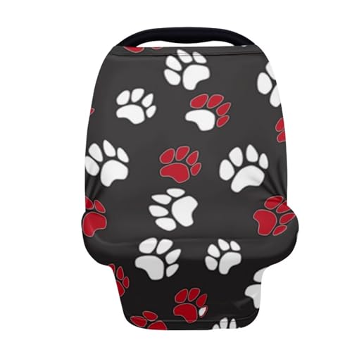 White Red Dog Paw