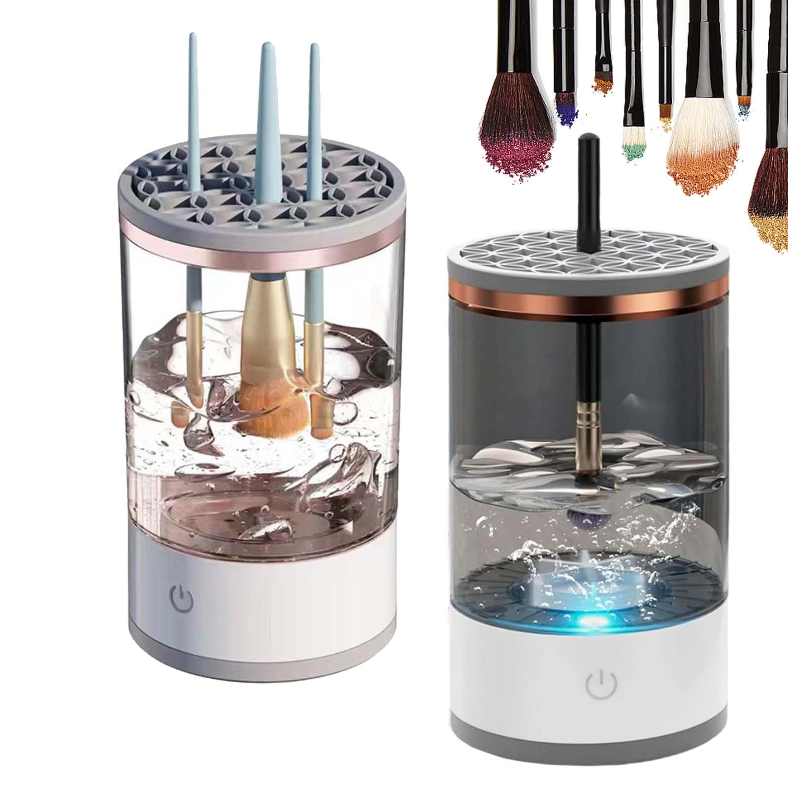 Electric Makeup Brush Cleaner Machine - The Cozy Luna 2025 New Transparent Beauty Cosmetic Brush Cleaner for All Size Brushes (1Pcs) | Perfect for Home Salon & Professional Makeup Artists